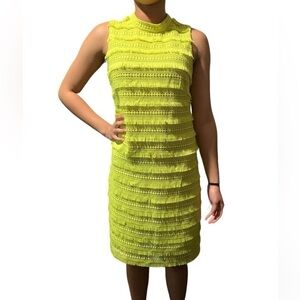 EUC J. Crew Fringe crochet dress size 4 woman’s small yellow